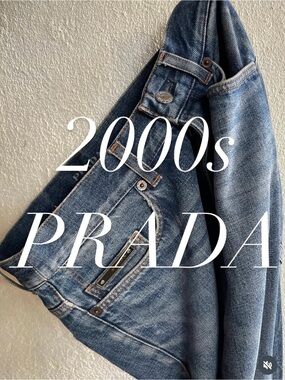 Vintage Prada Linea Rosa Y2K Blue Denim Jeans - 30